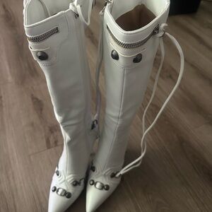 White Knee-High Women's Boots